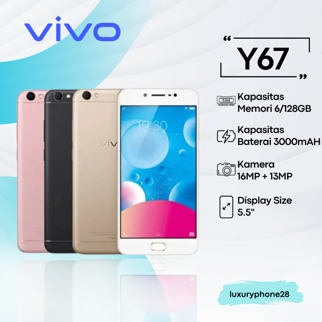 HP VIVO Y67 RAM 6/128GB 4G Smartphone Android GARANSI