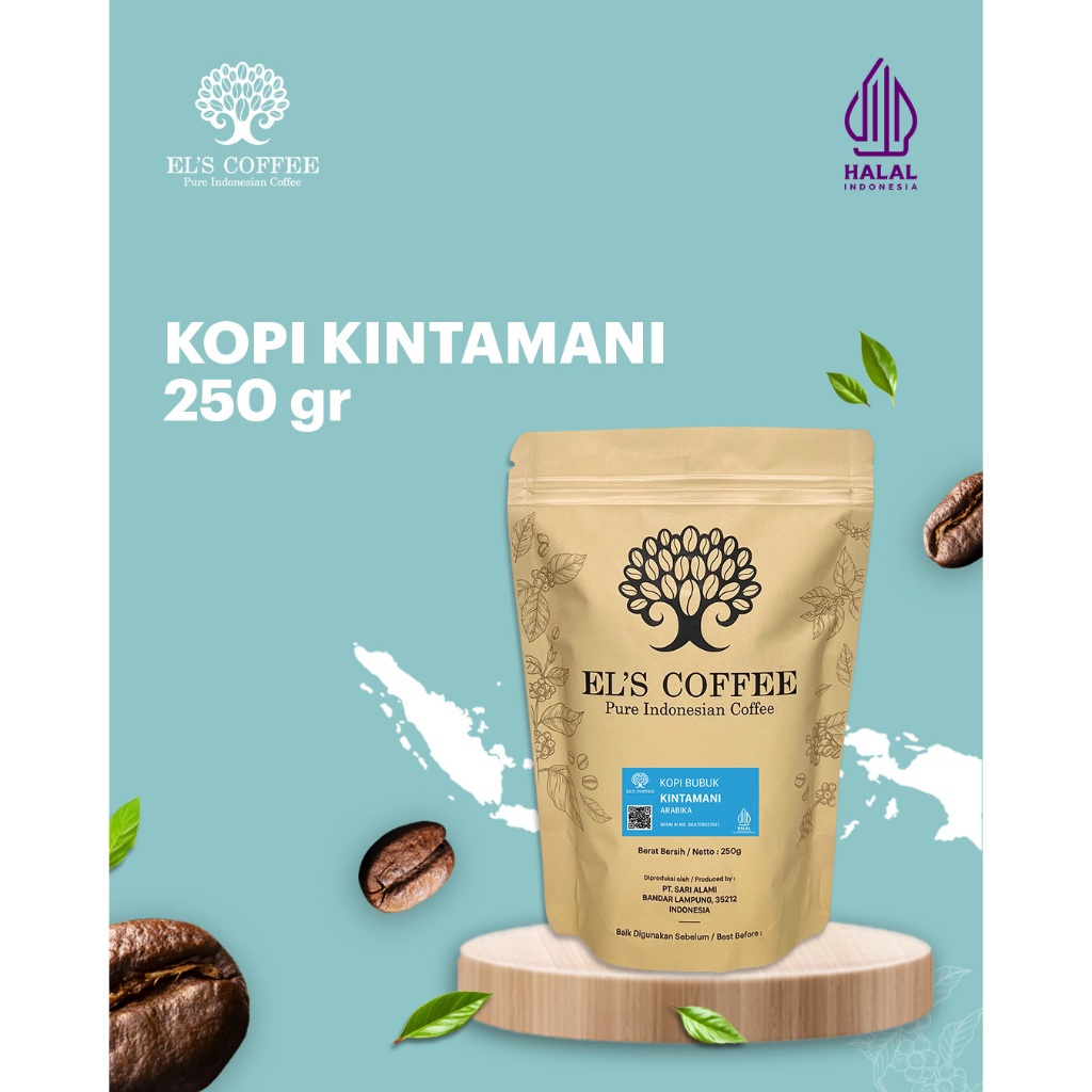 

EL'S COFFEE Kintamani Bali Kopi Arabika 250Gr PureIndonesiaCoffee Beans/Biji Kopi/Kopi Bubuk/Arabika