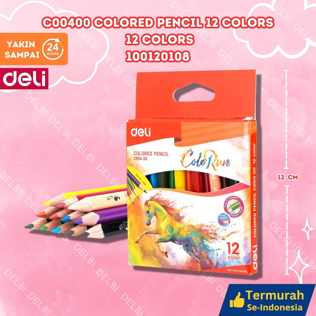 

DELI Colored Pencil 12 COLORS PENSIL WARNA