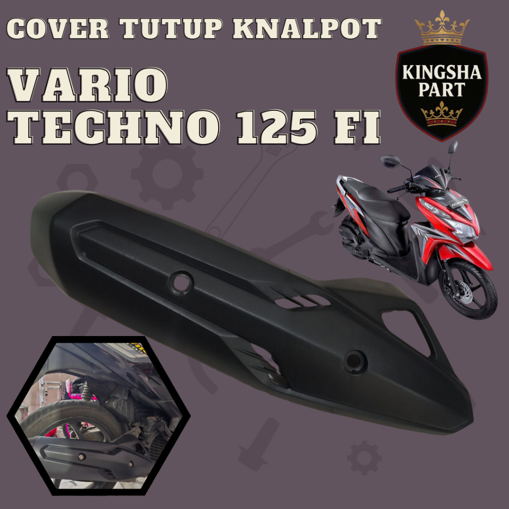 Cover Tutup Knalpot Vario Techno 125 old Penutup Knalpot Vario Techno 125 Cover Knalpot KZR