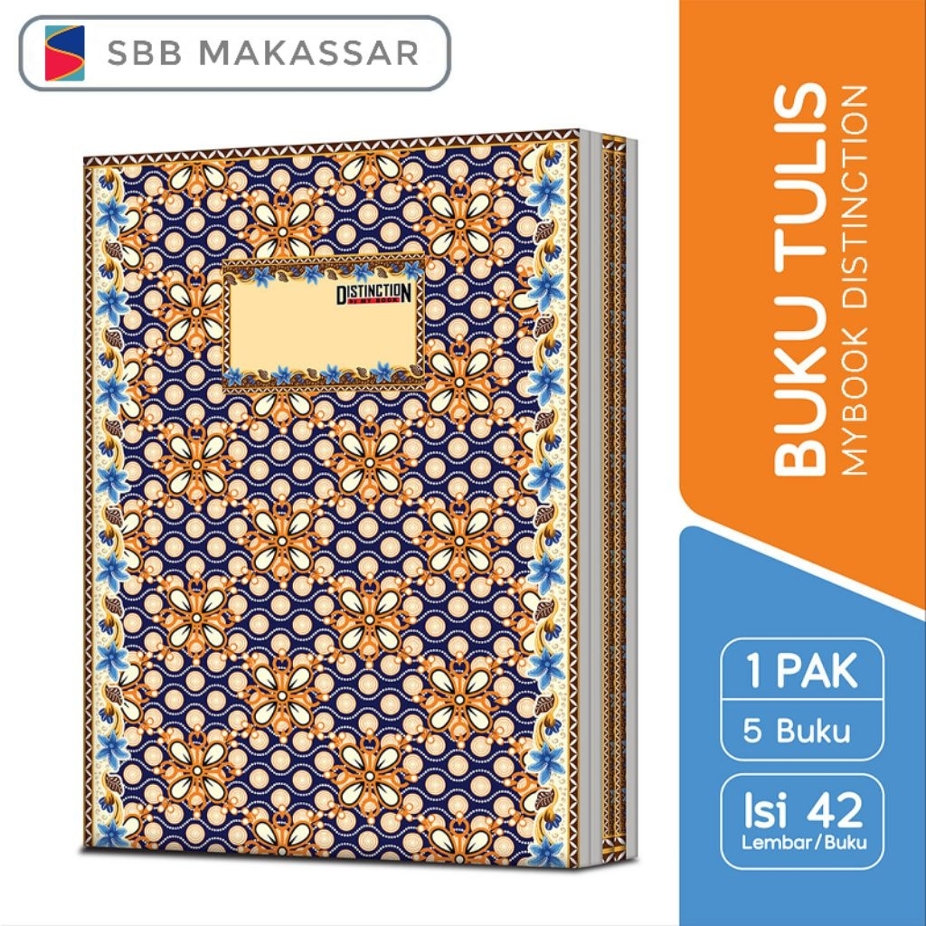 

My Book Distinction Buku Tulis Batik Boxy 42 Lembar - 5 Buku