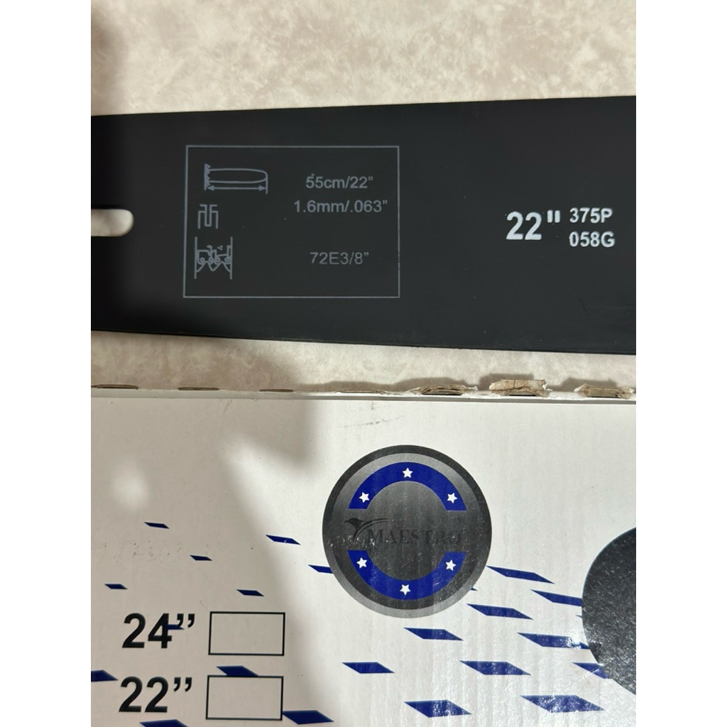 TERMURAH Bar Chainsaw Maestro 22"/38T.Bar Senso/Sinso Maestro 22 inch 38 Mata Original