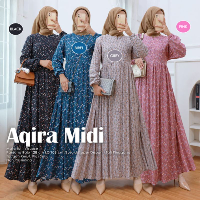 AQIRA DRES  #1 #2 BY ORI NAURA // GAMIS RAYON VISCOSE MOTIF