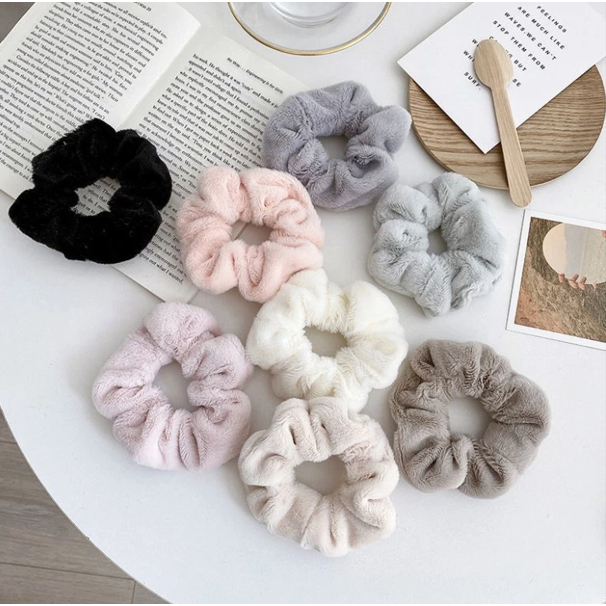 HLS - Ikat Rambut Scrunchie Korea Jilbab Gelang Hairband Kunciran Cepol Jilbab Lingkar Besar Bublu L