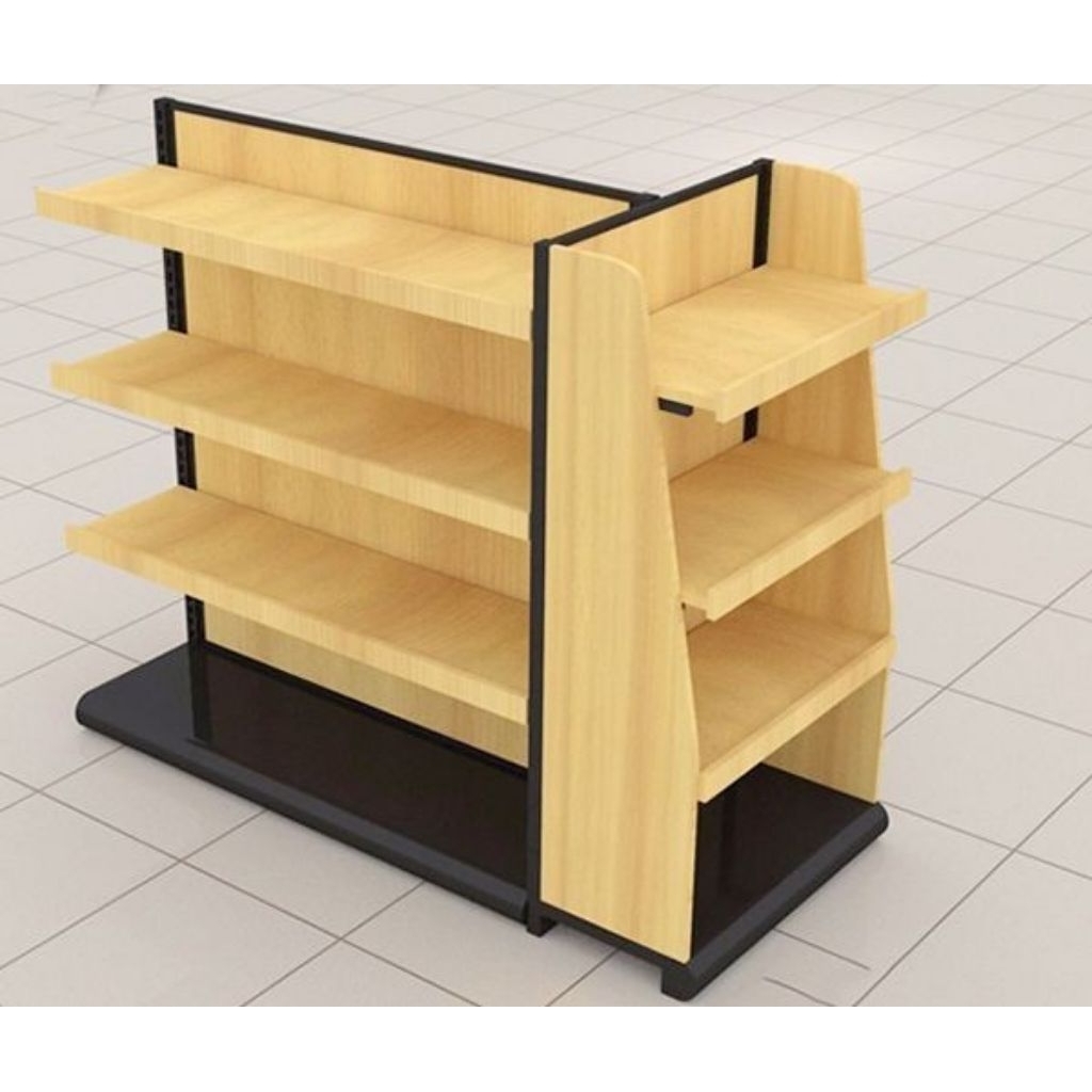 meja tengah display toko kosmetik