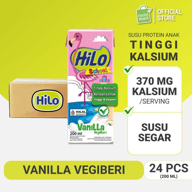 

Spesial Promo - 1 Karton - HiLo School UHT Vanilla Vegiberi Ready To Drink 200ml (24 pcs) - Expired Kurang dari 6 Bulan