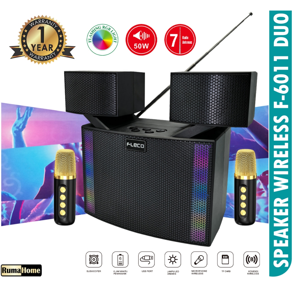 Fleco Super X-Bass Speaker karaoke Bluetooth fleco Super Bass