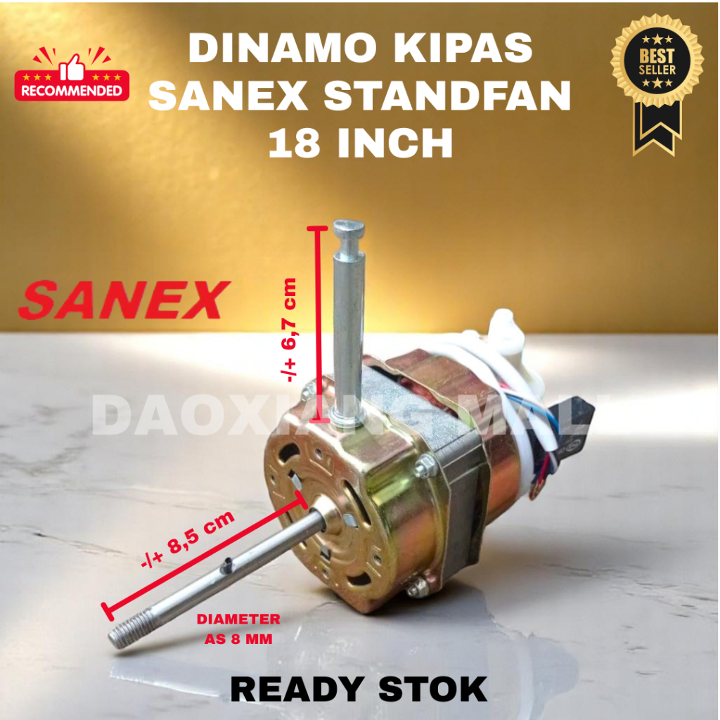 DINAMO kipas angin SANEX 18 inch STANDFAN BALING BESI/motor kipas SANEX BALING  BESI 18 inch