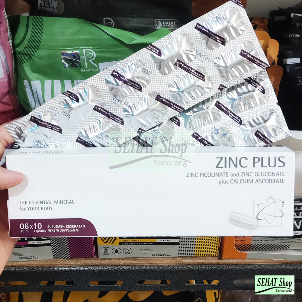 [1 box] ZINC PLUS Vitamin C Strip 60 Capsules 1 Box Mineral Picolinate Gluconate Calcium Ascorbate