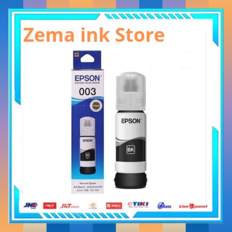 Tinta Printer Epson 003 Black Original Support Printer L310,L3250,L3150,L3110,L3210