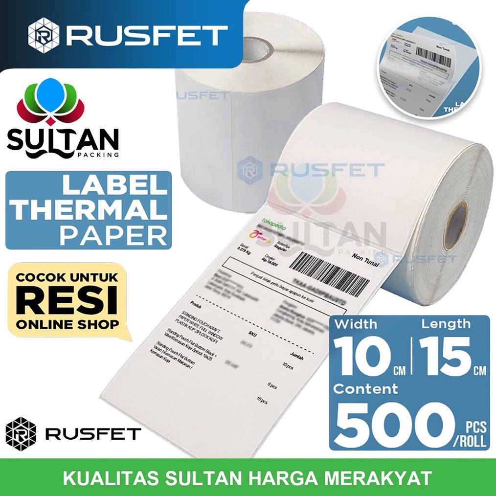 

Label Kertas Stiker Thermal Rusfet 1x15 5 Resi Paper Sticker Printer Online Shop KODE O6I2