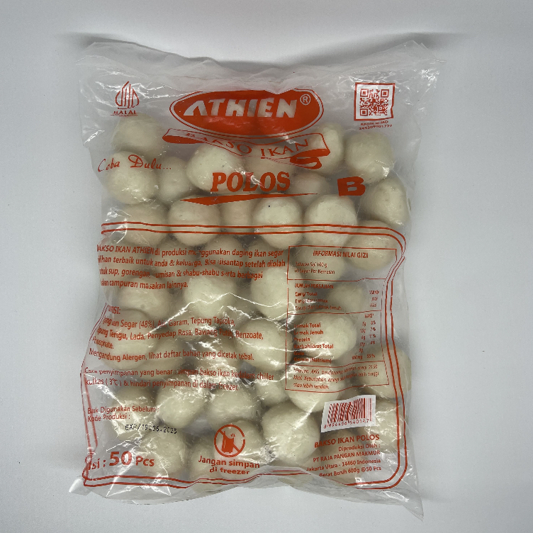

ATHIEN BAKSO IKAN POLOS B 50PCS