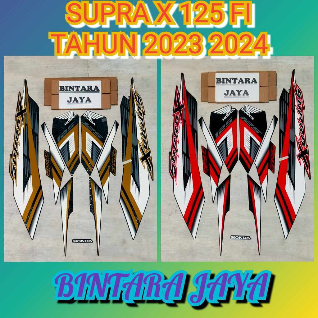 Stiker Lis Striping Honda New Supra X 125 FI Supra X 125 Tahun 2023 2024 Original Lost Pack