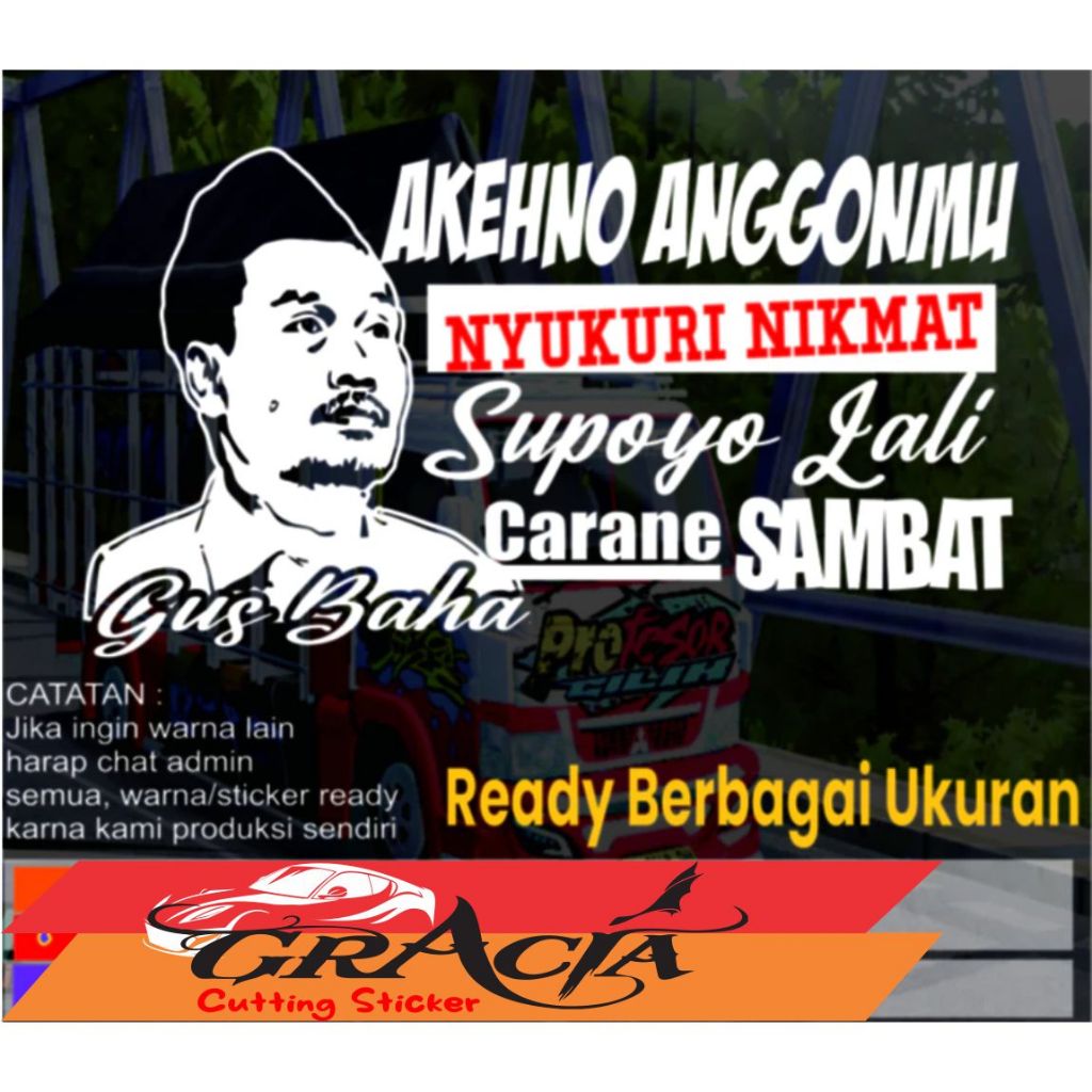 cuting sticker kata-kata kaca mobil truck dll / sticker kaca mobil