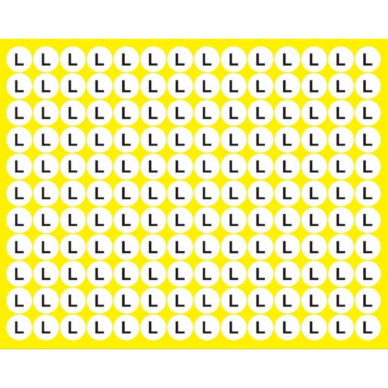 

stiker bulat untuk angka, size/ukuran baju, dll