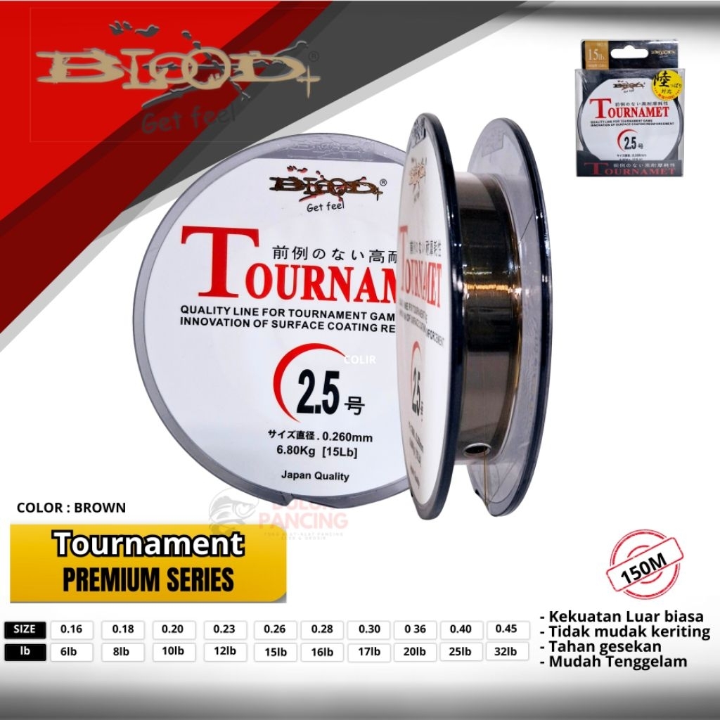 senar pancing blood tournament 150m