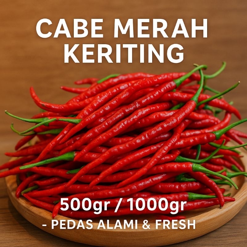 

Cabe Merah Kriting 500 gr / 1000 gr - Pedas Alami & Fresh