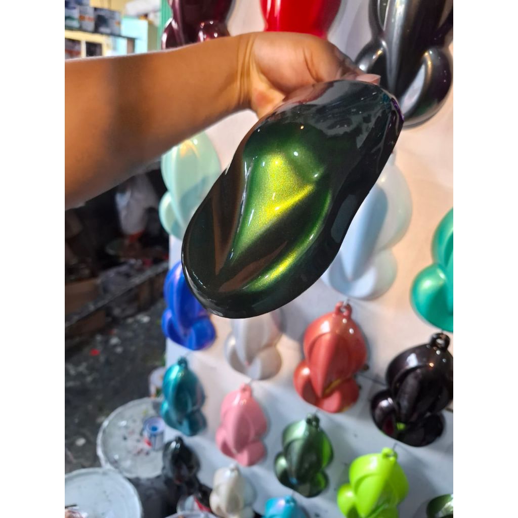 jual cat duco cat drack halilintar green gold metalic cat custom automotif cat motor mobil