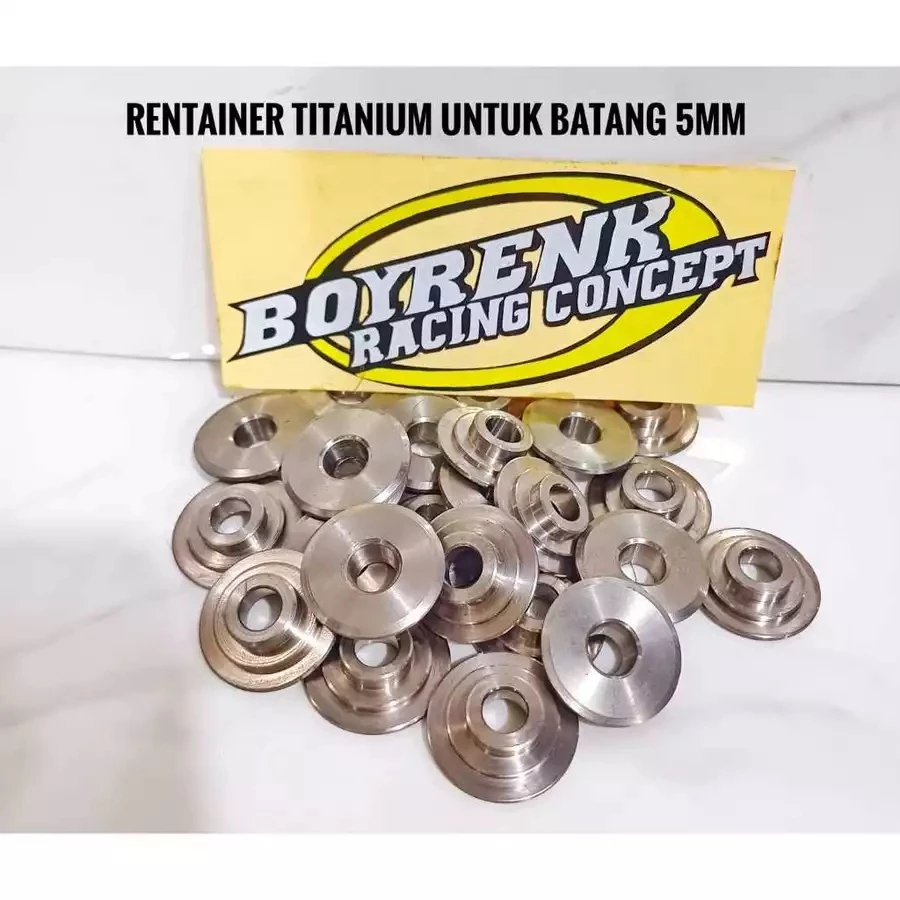 RETAINER TITANIUM TOPI KLEP SAJA BAHAN TITANIUM UNTUK KLEP BATANG 5MM -BOYRENK OLSHOP_BRC