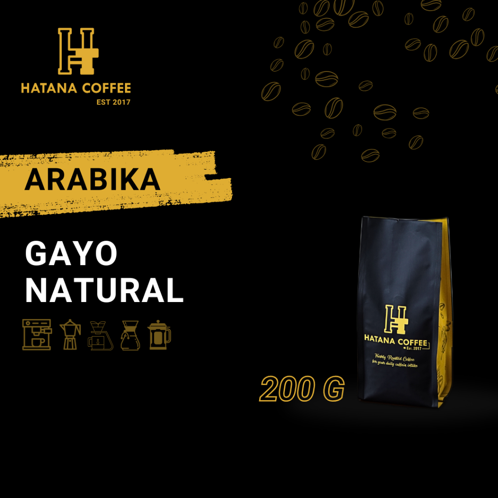 

Kopi Arabika Gayo Natural 200 Gram | Hatana Coffee
