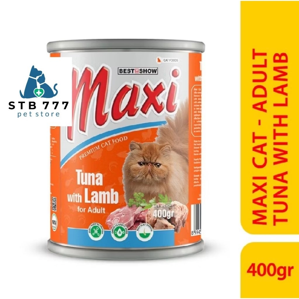 

MAXI CAT ADULT Tuna With Lamb 400Gr - Makanan kucing kaleng
