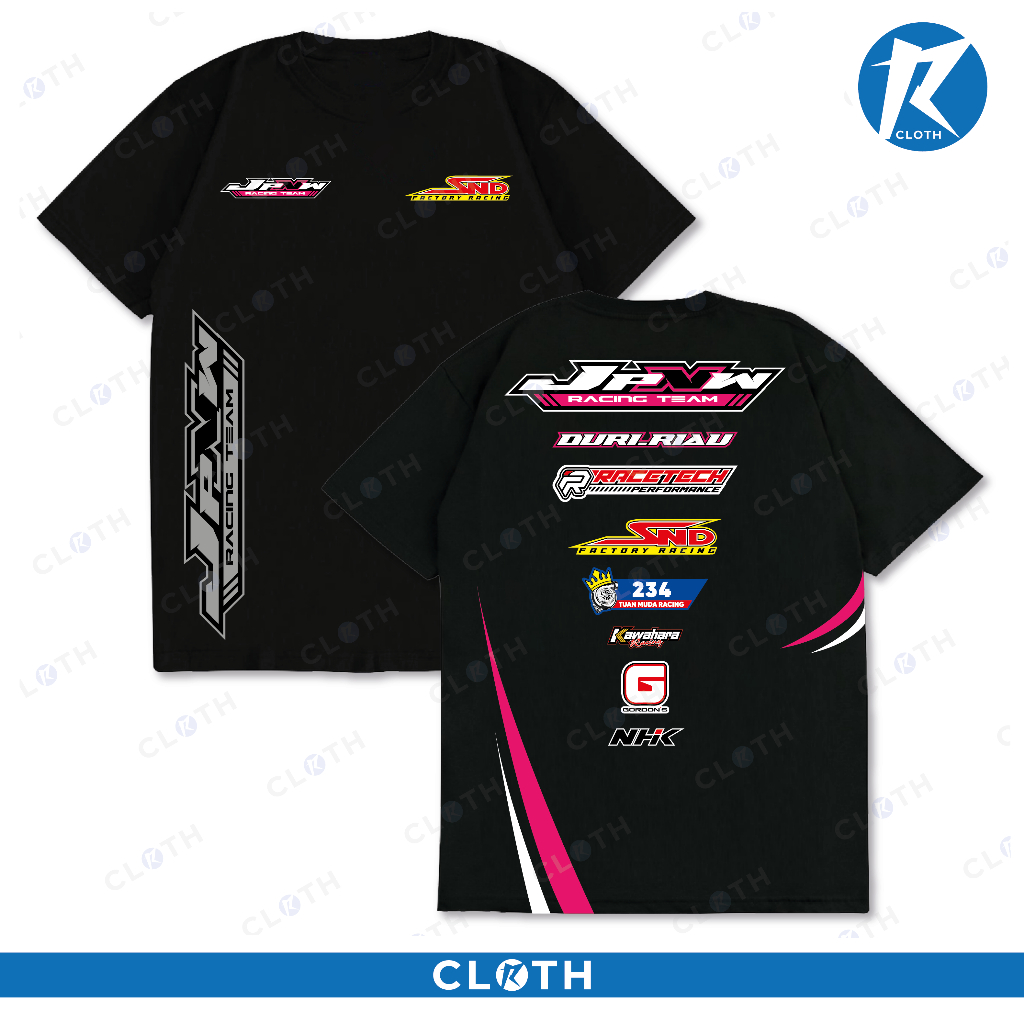 T-SHIRT KAOS JPNW RACING TEAM SND FACTORY RACETECH RACING COMBED 24S