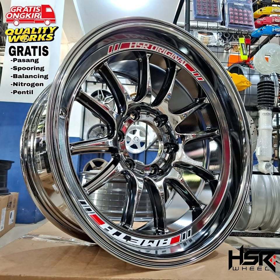 Velg Mobil Pajero Ring 18 Black Chrome, Velg Racing Hsr Wheel Ameth