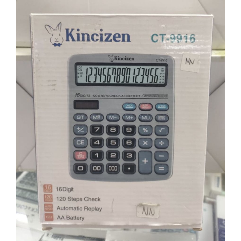 

Kalkulator Kincizen CT-9916 16 Digit 120 Steps Check Calculator Dagang Automatic Replay