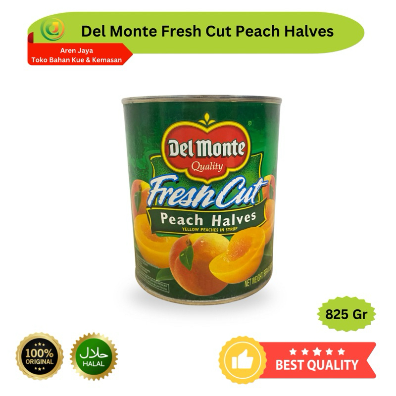 

Del Monte Peach Halves Fresh Cut Buah Persik Kaleng 825 Gram Original