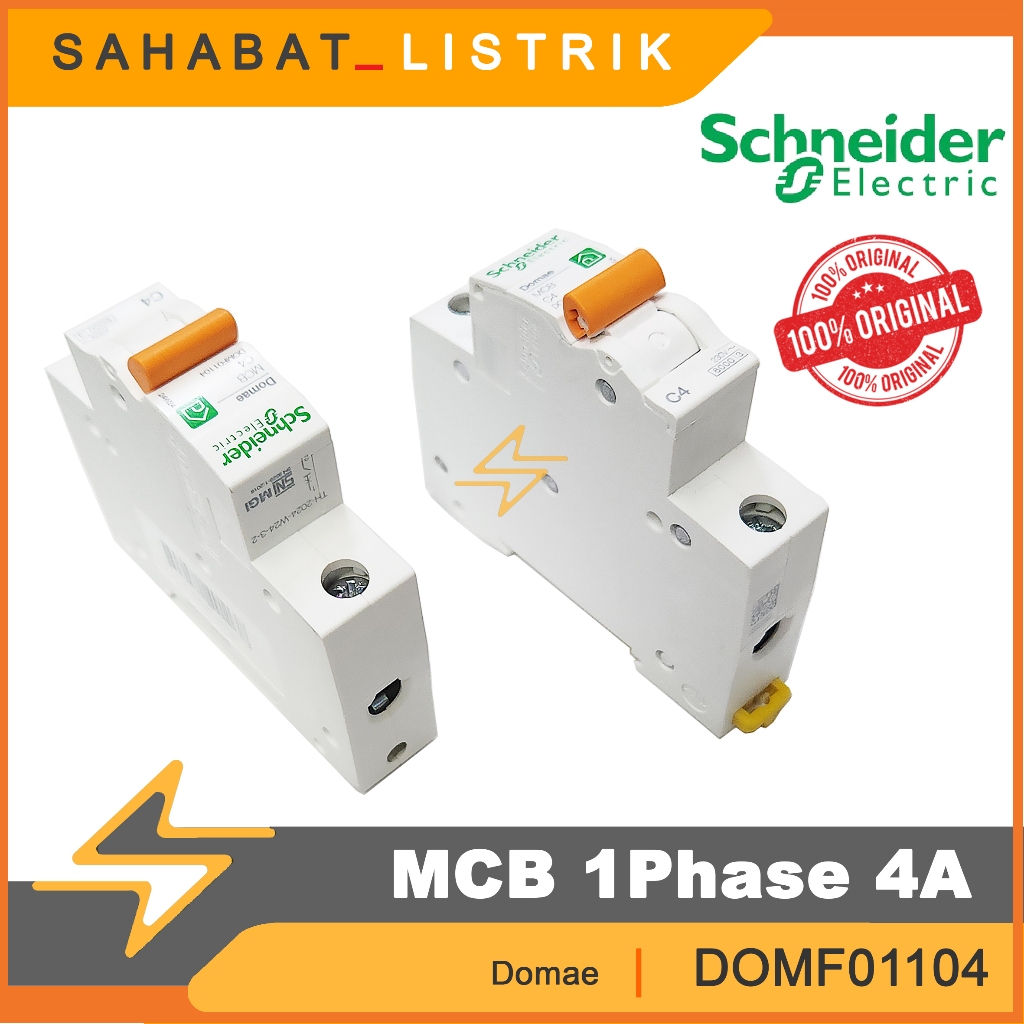 MCB SCHNEIDER 4A 1PHASE/ MCB 4 AMPER