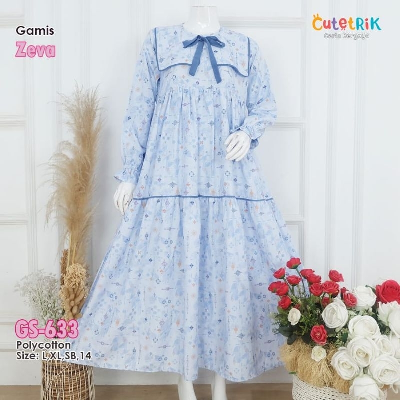 Baju Anak Perempuan Gamis Zeva by Cutetrik
