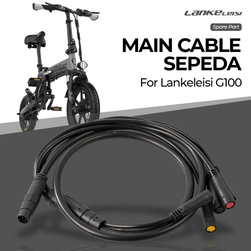 Lankeleisi Spare Part Main Cable Sepeda for Lankeleisi G100 G550 G300 - Black
