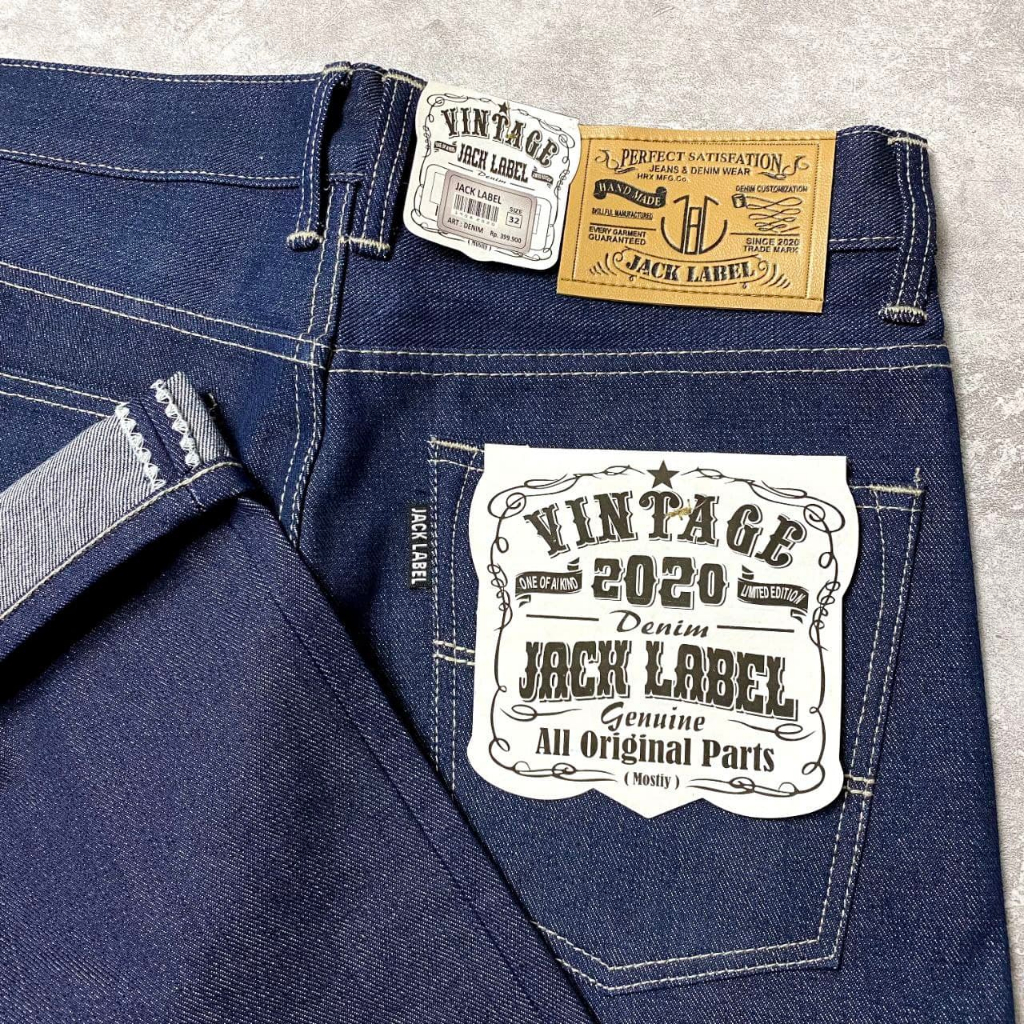Celana Selvedge Pria Denim Original Jack Label Celana Denim Pria Original 14 OZ