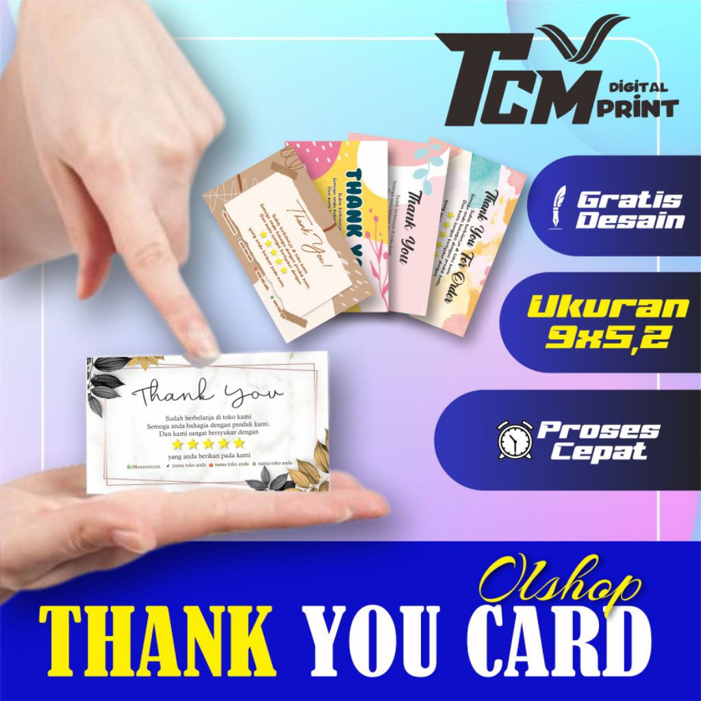 

Cetak Kartu Thank You Card Olshop GRATIS DESAIN
