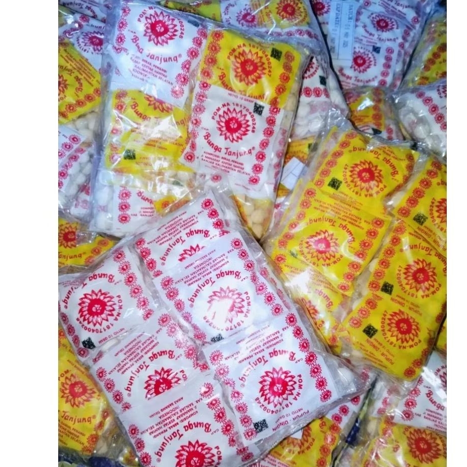 PUPUR DINGIN BUNGA TANJUNG . pupur beras/pupur basah/pupur bebiji khas banjar kalsel kemasan per pak