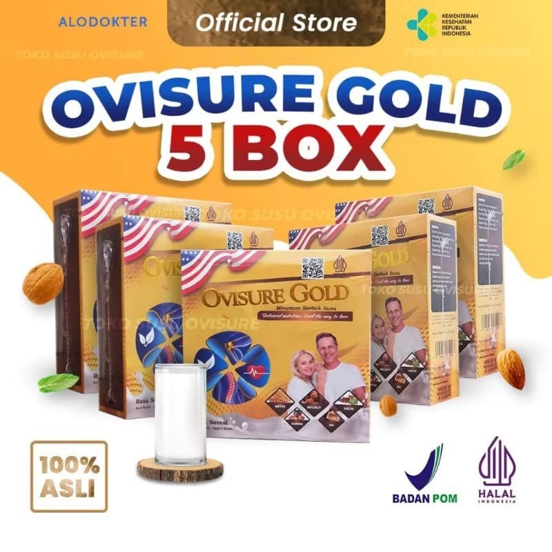 

5 BOX OVISURE GOLD SUSU LANSIA UNTUK TULANG DAN SENDI LUTUT KAKI