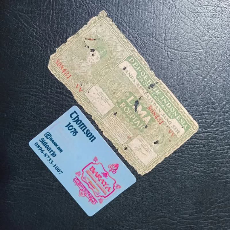 orida pematang siantar 5 rupiah 1947 F