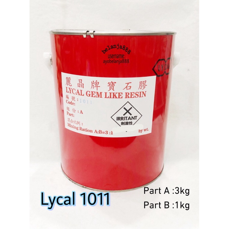 

KODE G43E Resin bening lycal keras 111 part A saja