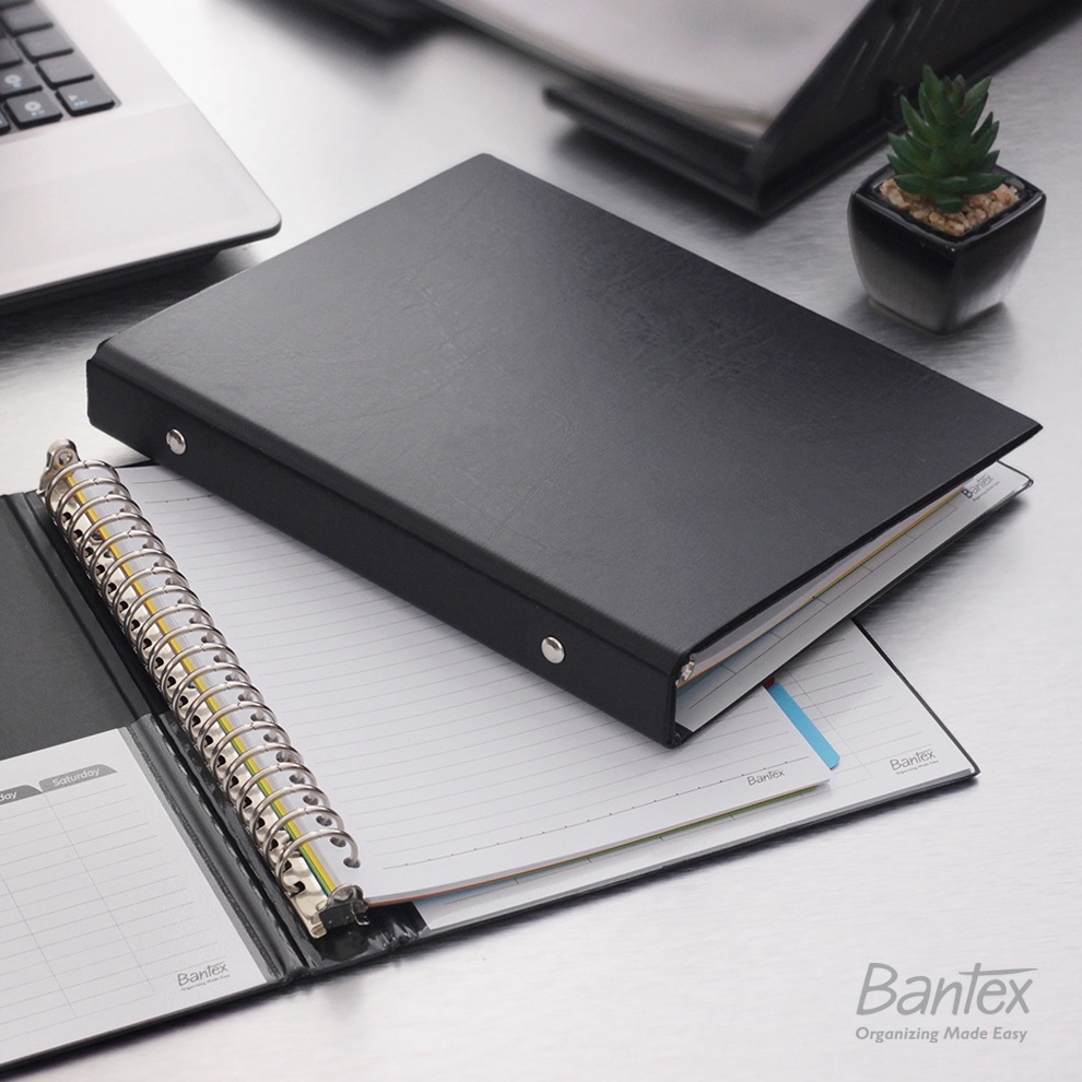 

KODE D27Q Bantex Binder Note A5 2 Ring Besi Loose Leaf Multiring Binder Black 1324 1