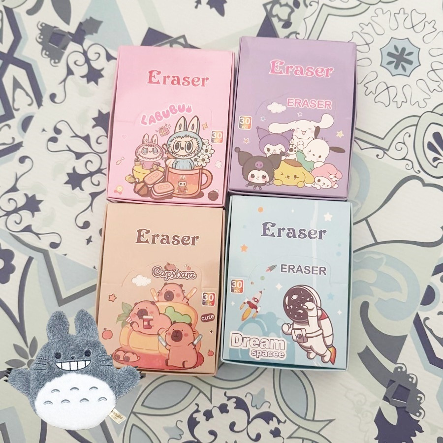 

[BOX/30PCS] ERASER CL-3711-1 SANRIO CAPYBARA ASTRONUT LABUBU PENGHAPUS MURAH