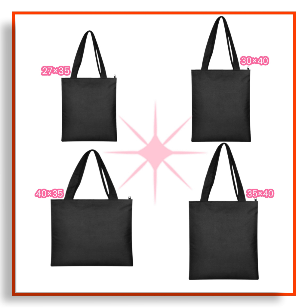 Tote Bag Hitam Polos Resleting
