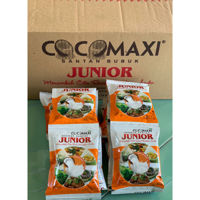 

Santan Bubuk Cocomaxi Junior Renceng @25gr isi 10pcs