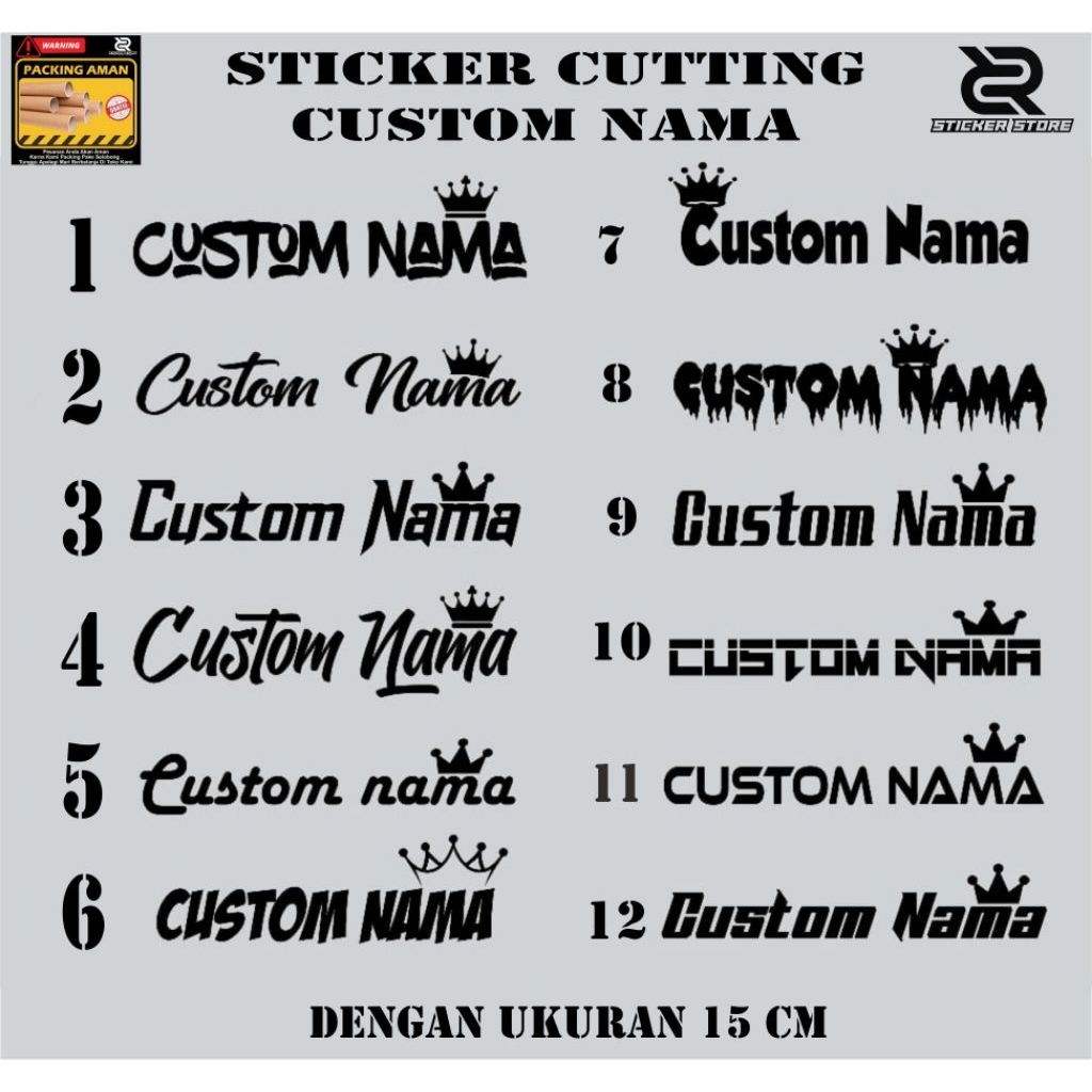 

CUTTING STICKER CUSTOM NAMA MAHKOTA