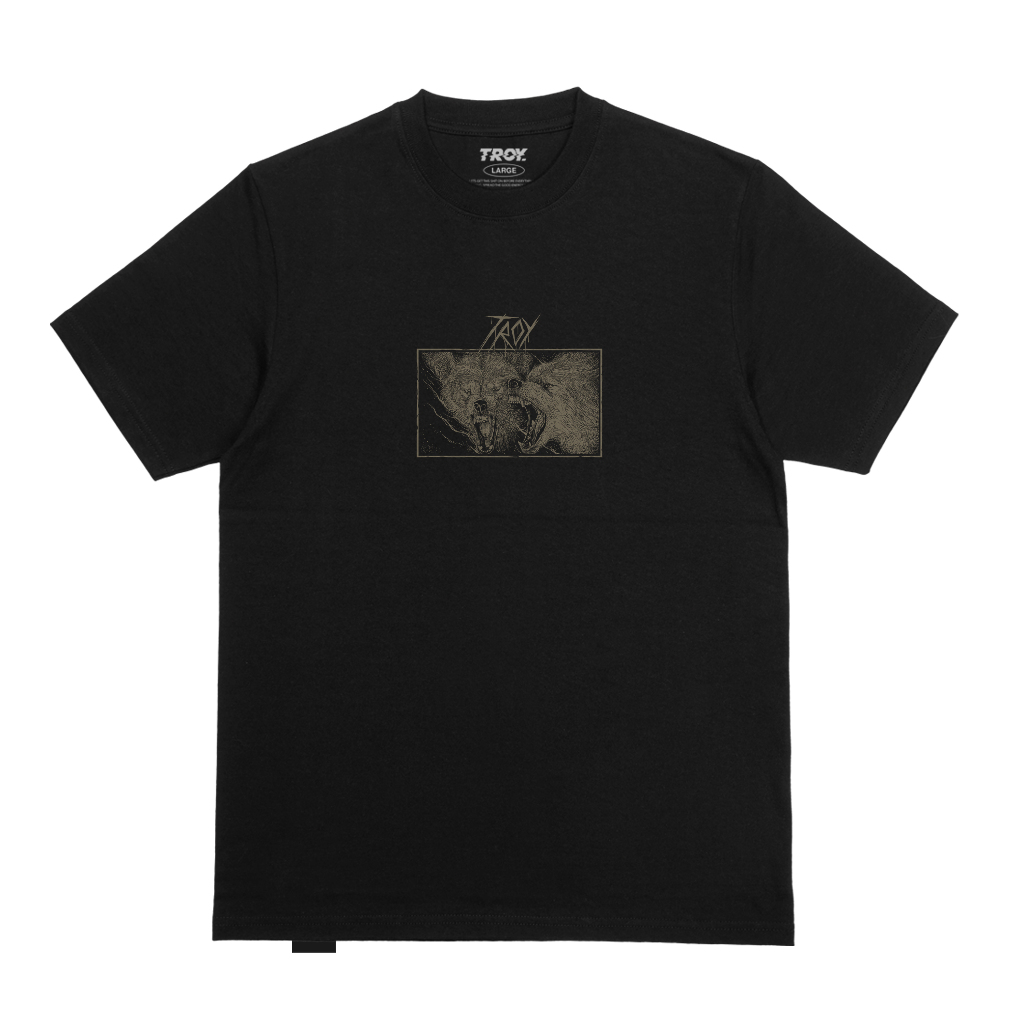 Troy Company Tshirt Black Grizzly Clash - Kaos Pria Hitam Lengan Pendek MTD 1984