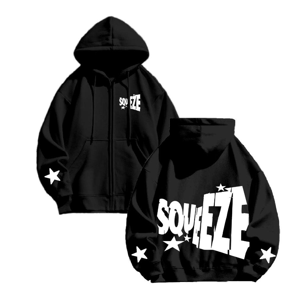 SWEPO JAKET HOODIE ZIPPER SQUEZE SIZE M-XXL ( PRIA & WANITA )