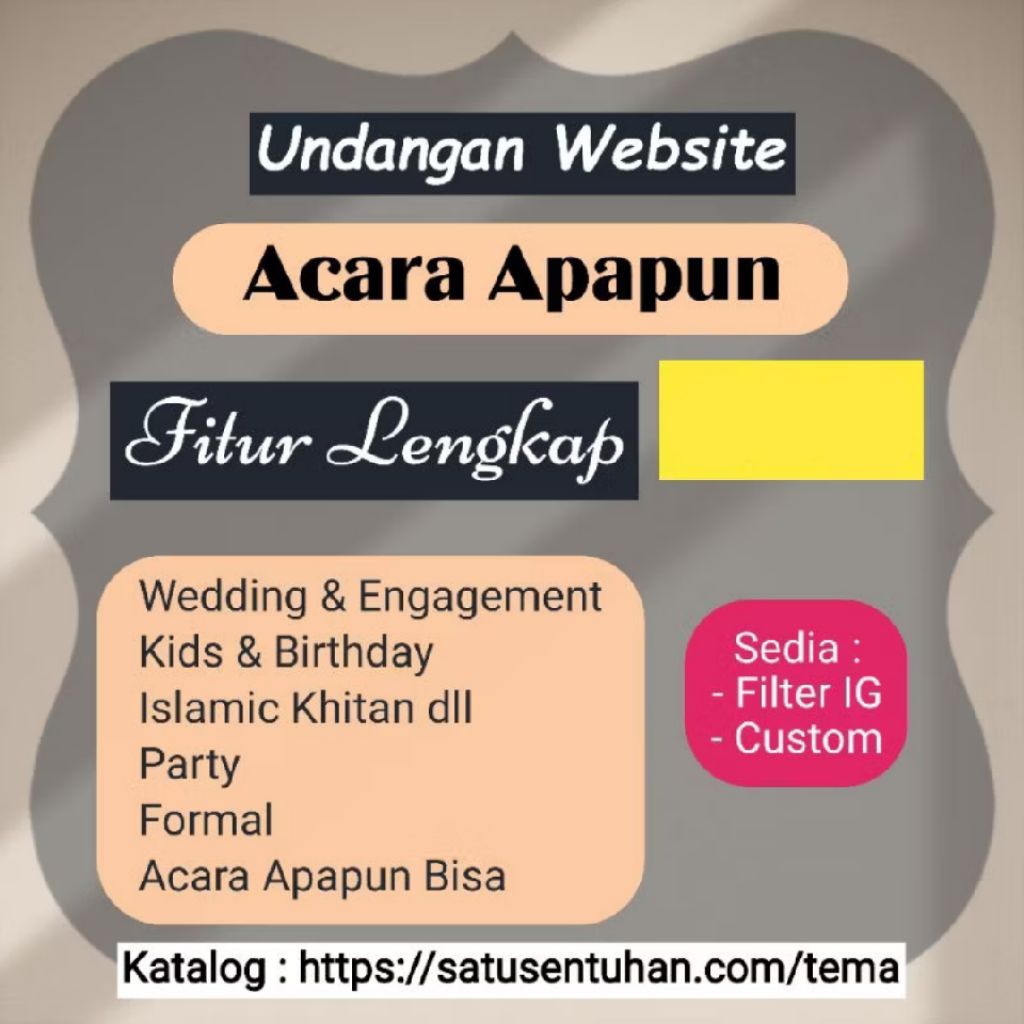 Undangan Website Khitan, Undangan Website Aqiqah, Undangan Website Kantor. Undangan Website Formal, 