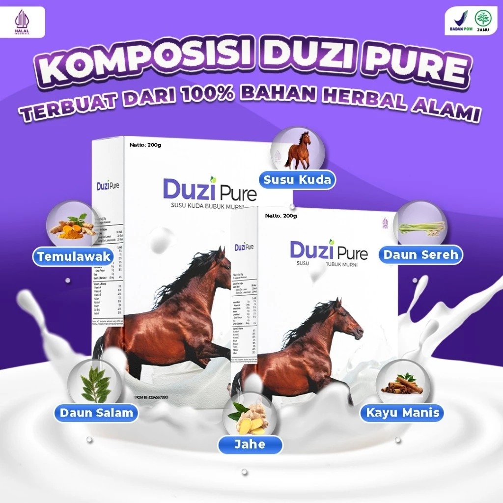 

Duzi Pure Susu Kuda Asli Bubuk Herbal