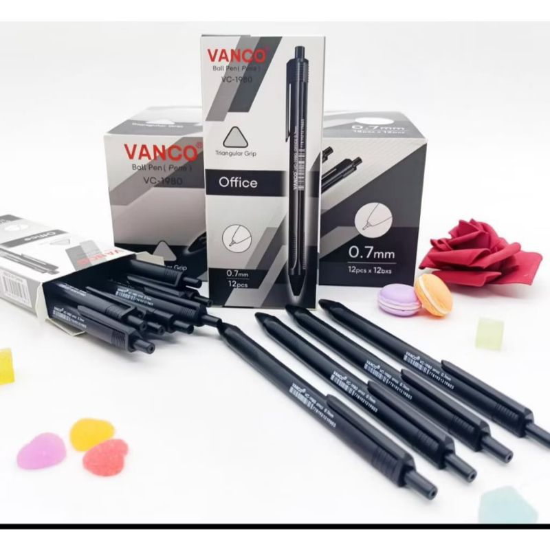

(1 PAK) Pulpen Bolpen Pena Gel Pen Cetak VANCO VC-1980