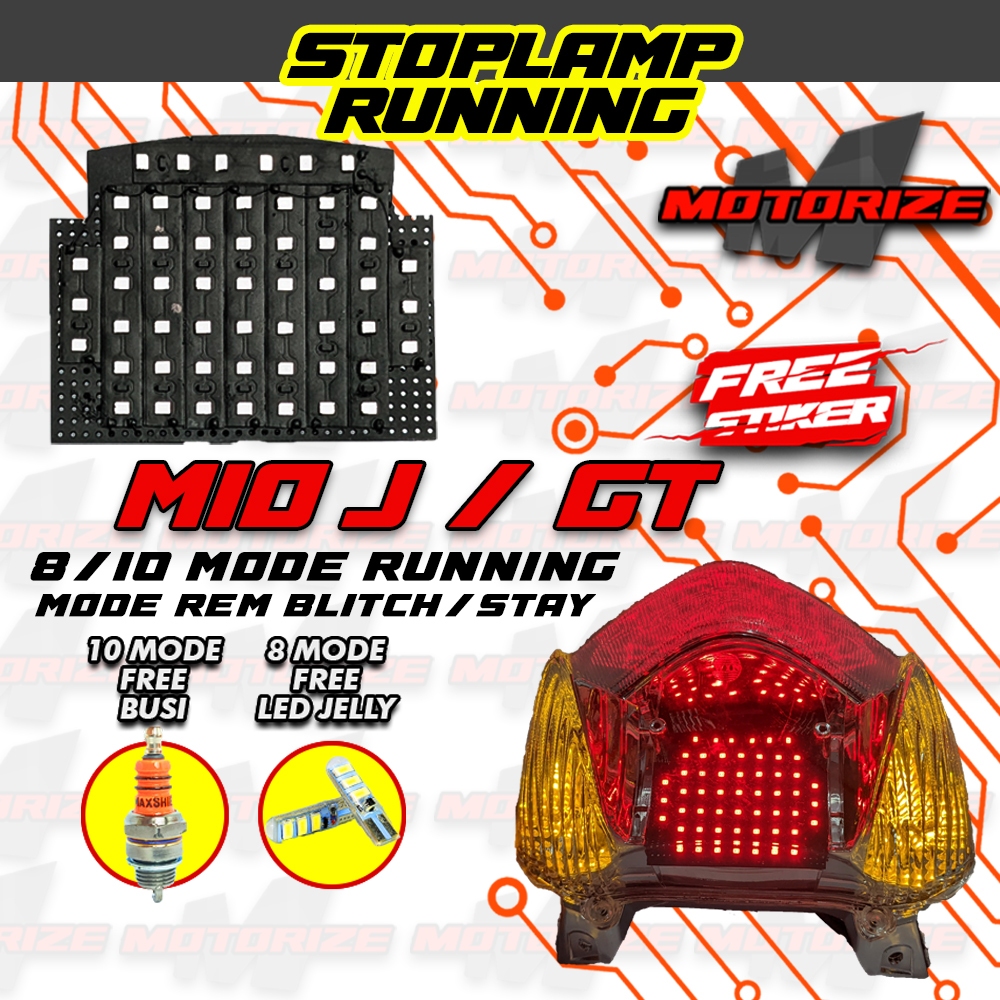 STOPLAMP RUNNING MIO J/GT LAMPU LED REM BELAKANG MOTOR VARIASI MOTORIZE