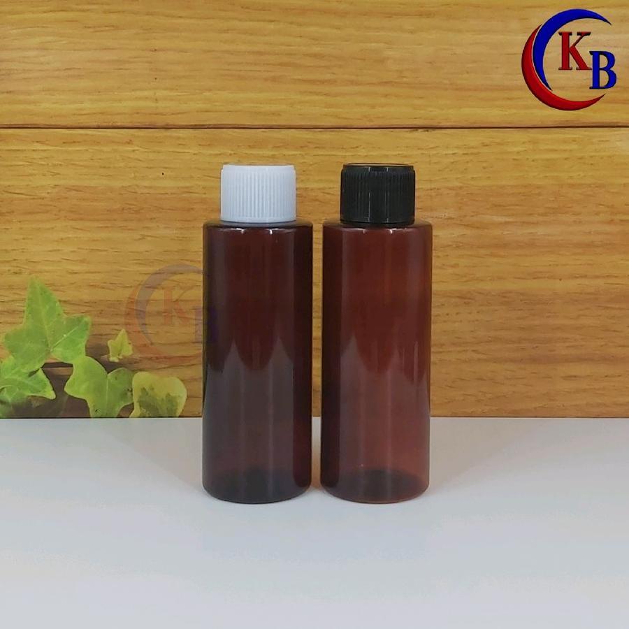 BOTOL ULIR 100 ML TONER PLASTIK / BOTOL PLASTIK PET RF COKLAT 100ML